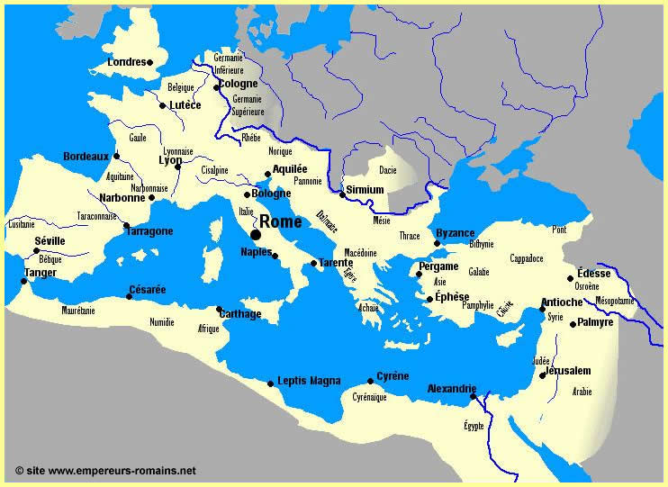 une carte de l'empire romain